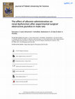 Research paper thumbnail of The effect of albumin administration on renal dysfunction after experimental surgical obstructive jaundice in male rats