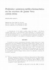 Research paper thumbnail of Profesión y asistencia médico-farmacéutica en los escritos de Jaime Vera (1859-1918)