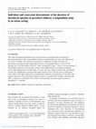 Research paper thumbnail of Individual and contextual determinants of the duration of diarrhoeal episodes in preschool children: a longitudinal study in an urban setting