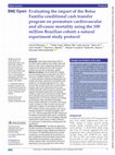 Research paper thumbnail of Evaluating the impact of the Bolsa Familia conditional cash transfer program on premature cardiovascular and all-cause mortality using the 100 million Brazilian cohort: a natural experiment study protocol