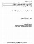 Research paper thumbnail of World Bank: IDA Loans or IDA Grants?