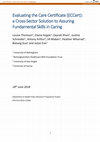 Research paper thumbnail of Evaluating the care certificate (ECCert): a Cross-sector solution to assuring fundamental skills in caring.(Policy Research Programme final report)