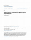 Research paper thumbnail of A fuzzy computational model for emotion regulation based on Affect Control Theory