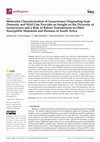 Research paper thumbnail of Molecular Characterization of Lyssaviruses Originating from Domestic and Wild Cats Provides an Insight on the Diversity of Lyssaviruses and a Risk of Rabies Transmission to Other Susceptible Mammals and Humans in South Africa