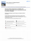 Research paper thumbnail of Ground surface temperature variability and permafrost distribution over mountainous terrain in northern Mongolia