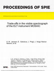 Research paper thumbnail of Trade-offs in the visible spectrograph of the ELT instrument MOSAIC