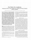 Research paper thumbnail of One Patient, Two Lymphomas