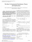 Research paper thumbnail of The Burr X-Exponential Distribution: Theory and Applications