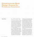 Research paper thumbnail of Constructivist Book Design : Shaping the Proletarian Conscience