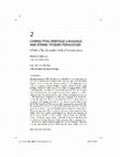 Research paper thumbnail of Connecting Heritage Language and Ethnic Studies Pedagogies: A Path to Transformative Critical Consciousness