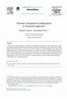 Research paper thumbnail of Dynamic managerial compensation: A variational approach