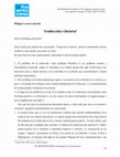 Research paper thumbnail of Traducción e historia