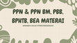 Research paper thumbnail of PPN & PPN BM, PBB, BPHTB, BEA MATERAI