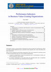 Research paper thumbnail of Performance Indicators in Business Value-Creating Organizations