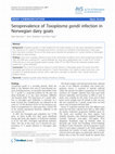 Research paper thumbnail of Seroprevalence of Toxoplasma gondii infection in Norwegian dairy goats