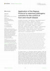 Research paper thumbnail of Application of the Nagoya Protocol to veterinary pathogens: concerns for the control of foot-and-mouth disease