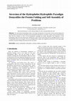 Research paper thumbnail of Inversion of the Hydrophobic/Hydrophilic Paradigm Demystifies the Protein Folding and Self-Assembly of Problems