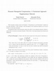 Research paper thumbnail of Dynamic Managerial Compensation: A Variational Approach Supplementary Material