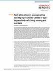 Research paper thumbnail of Task allocation in a cooperative society: specialized castes or age-dependent switching among ant workers