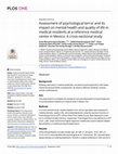 Research paper thumbnail of Assessment of psychological terror and its impact on mental health and quality of life in medical residents at a reference medical center in Mexico: A cross-sectional study