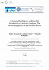 Research paper thumbnail of Emotional Intelligence and Conflict Resolution in University Students: The Moderating Effect of the Need for Power