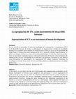 Research paper thumbnail of La apropiación de TIC como instrumento de desarrollo  humano