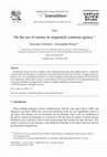 Research paper thumbnail of On the use of menus in sequential common agency