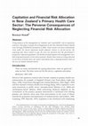 Research paper thumbnail of Capitation in New Zealand’s Primary Health Care Sector: The Perverse Consequences of Neglecting Financial Risk Allocation