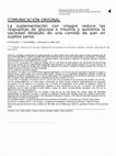 Research paper thumbnail of Suplemantacion de vinagre en reduccion glucosa por pan