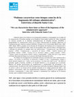 Research paper thumbnail of “Podemos caracterizar estos tiempos como los de la hegemonía del enfoque administrativo”. Entrevista a Eduardo Santa Cruz.