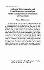 Research paper thumbnail of Cultural determinants and penal practices: an analysis of the introduction of community service orders