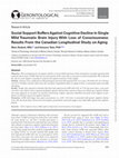 Research paper thumbnail of Social Support Buffers Against Cognitive Decline in Single Mild Traumatic Brain Injury With Loss of Consciousness: Results From the Canadian Longitudinal Study on Aging