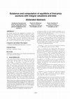 Research paper thumbnail of Existence and computation of equilibria of first-price auctions with integral valuations and bids (Extended Abstract)