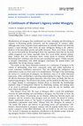 Research paper thumbnail of A Continuum of Women's Agency under Misogyny