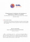 Research paper thumbnail of Comportements de subsistance des hominines au Pléistocène en Afrique et en Europe