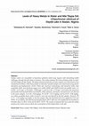 Research paper thumbnail of Levels of heavy metals in water and Nile tilapia fish (Oreochromis niloticus) of Eleyele Lake in Ibadan, Nigeria