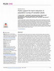 Research paper thumbnail of Public support for harm reduction: A population survey of Canadian adults