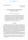 Research paper thumbnail of A separation principle for Takagi-Sugeno control fuzzy systems