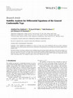 Research paper thumbnail of Stability Analysis for Differential Equations of the General Conformable Type