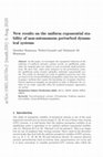 Research paper thumbnail of New results on the uniform exponential stability of nonautonomous perturbed dynamical systems