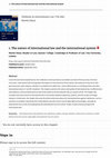 Research paper thumbnail of The nature of international law and the international system