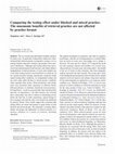 Research paper thumbnail of Comparing the testing effect under blocked and mixed practice: The mnemonic benefits of retrieval practice are not affected by practice format