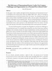 Research paper thumbnail of The Relevance of ‘International Society’ in the 21st Century: Challenges and Opportunities in a Potential Post-Liberal Order