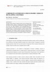 Research paper thumbnail of Corporate Governance and Economic Crisis in Developing Countries