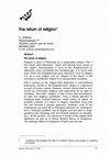 Research paper thumbnail of The return of religion