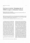 Research paper thumbnail of From tau to toxicity: Emerging roles of NMDA receptor in Alzheimer's disease