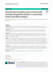 Research paper thumbnail of Societal discrimination and mental health among transgender athletes: a systematic review and Meta-analysis