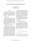 Research paper thumbnail of The Issue of System Use in Knowledge Management Systems