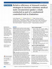 Research paper thumbnail of Relative efficiency of demand creation strategies to increase voluntary medical male circumcision uptake: a study conducted as part of a randomised controlled trial in Zimbabwe