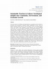 Research paper thumbnail of Sustainable Tourism in Galiyat: Sociological Insights into Community, Environment, and Economic Growth